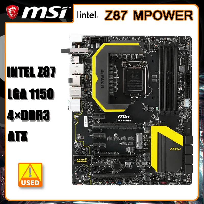 skipper Reparation mulig mærke Lga 1150 Motherboard Msi Z87 Mpower Motherboard Ddr3 32gb Pci-e 3.0 Sata  Iii Usb3.0 Intel Z87 Atx - Motherboards - AliExpress