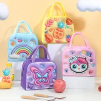 3D Cartoon Children's Lunch Bag Thermal Insulation Aluminum Foil Thick Waterproof Oxford Cloth Bento Bag Portable Tote Lunch Box 1