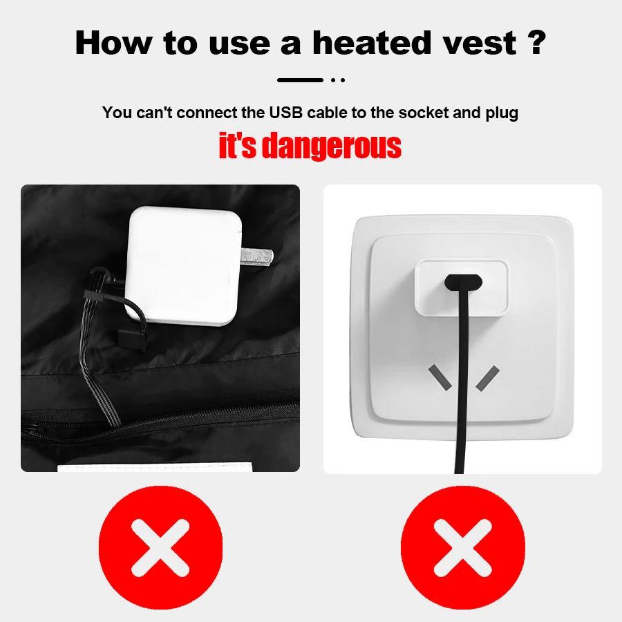 Description Picture 3 of itemX-TIGER 9/2 Places Heated Jacket Men Women USB Electric Thermal Warm Hunting Coat Winter Outdoor Camping Hiking Heated Vest