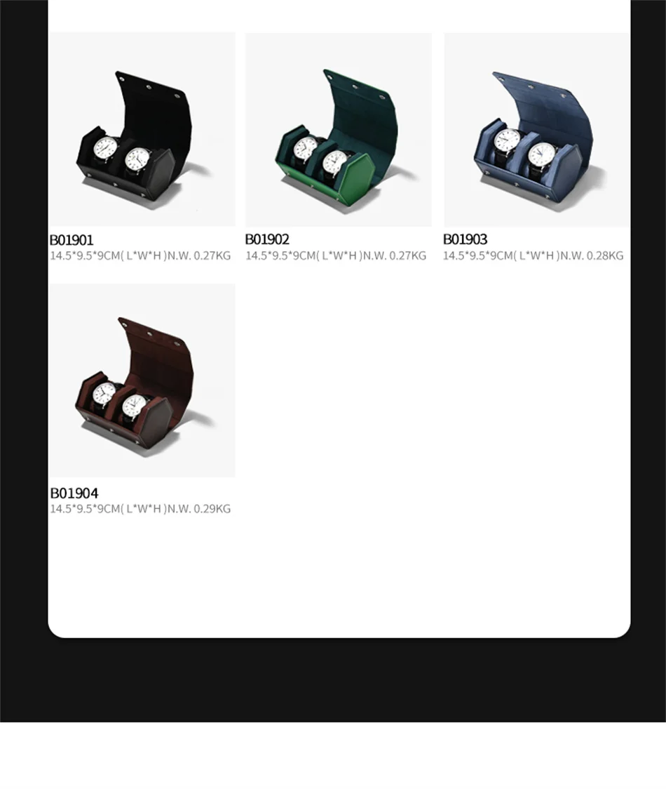 Travel Watch Organizer | Dual Watch Storage Bag Premium PU Leather Travel Watch Box, Po... - SKU TWO01859 - UGI Packaging