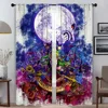 Blackout Curtains for Living Room Curtain Zeldas Tulle for Bedroom Home Interior Curtains 2 Pieces Halloween Decoration Shades 1