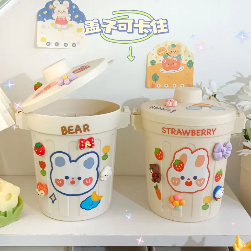 Waste Bin Small Trash Can Mini Desktop Ashcan Litter Trash Little Table Top Can For Desk Office Supplies Garbage Basket