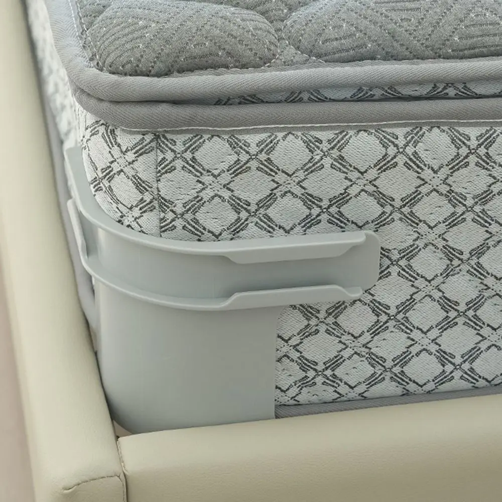 Grey White PP Adjustable Bed Sheet Clips Heavy Duty Holders