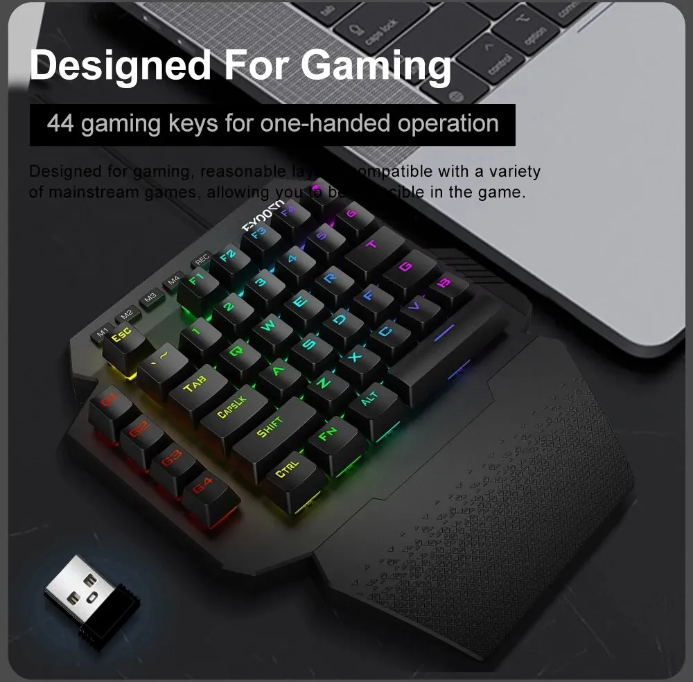 One-Handed Mechanical Keyboard Wireless Mechanical Keyboard Gaming Keyboard RGB Keyboard Blue Switch Keyboard Hot-Swappable Keyboard PC Gaming Keyboard Mini Gaming Keyboard Portable Gaming Keyboard E-YOOSO Gaming Keyboard