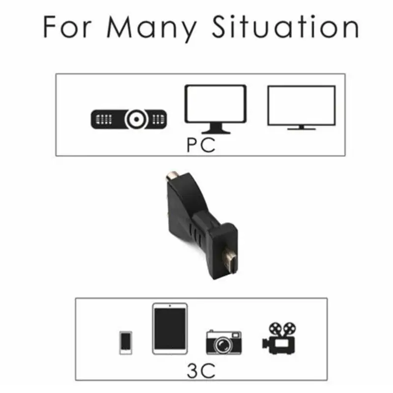 HDMI to 3RCA Gold Plated Converter for TV Audio Video