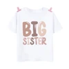 Big Middle Little Sister Print Family Matching Shirt Girls Sibling T-shirt Girls Summer Tee Clothes Kids Short Sleeve Outfit Top 4