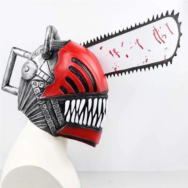 Chainsaw Man-Inspired Denji Helmet and Wristlet Accessories Set for Cosplay Events
