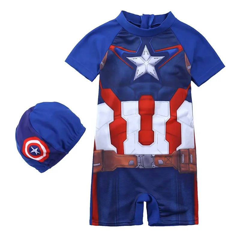 Children Swimwear Children Swimwear Cartoon Frozen Anna Elsa Pixar Cars Spiderman Boys Girls Beachwear Surfing Swimsuit Bathing Hat Set Wetsuit
