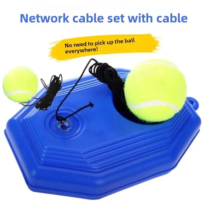 Single Person Tennis Training Beginner Trainer with Rope Fixed Practice Elastic Line Rebound Beginner Pet Sports Entertainment B