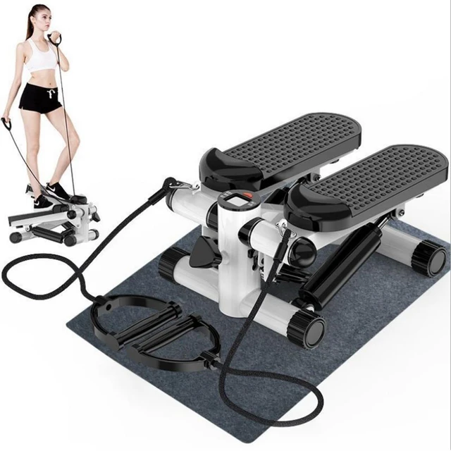 Mini Stepper Stair Stepper Foldable Pedal Stepper Exercise Equipment Twist  Stepper Machine with Resistance Bands Max