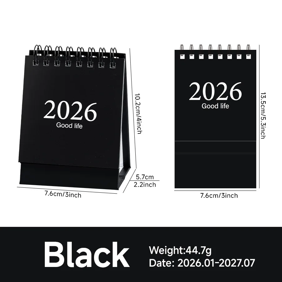 19-Month Aesthetic Paper Calendar for Daily Scheduling (Jan 2026 - July 2027)