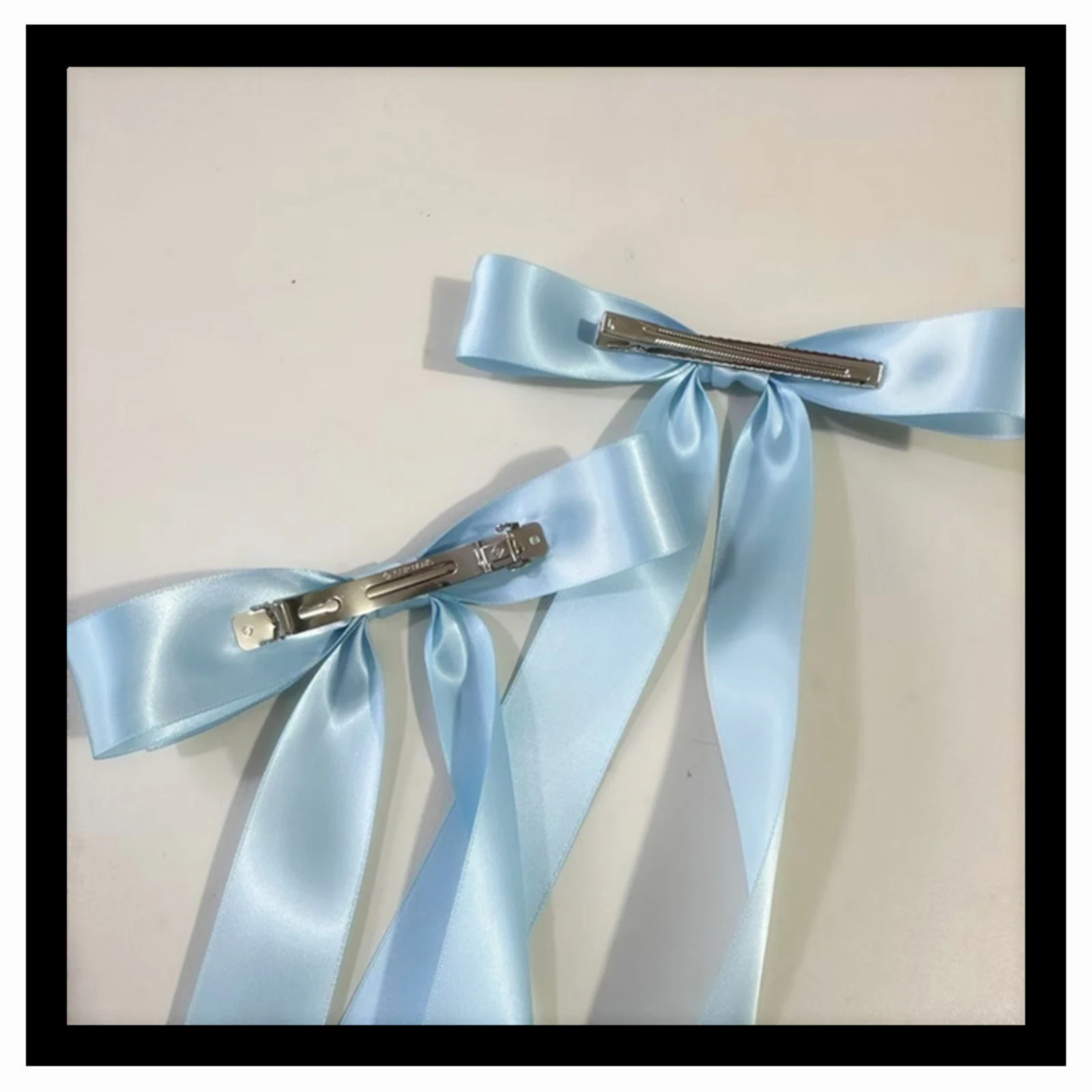 1PC Red Satin Bow Hair Ribbon, Long Tie Hair Accessory, Stylish School Style Hair Decor, Trendy Daily Outfit Matching Ribbon