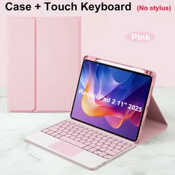 Elegant Bluetooth Keyboard Case with Smart Stand Cover for French (Pink C)