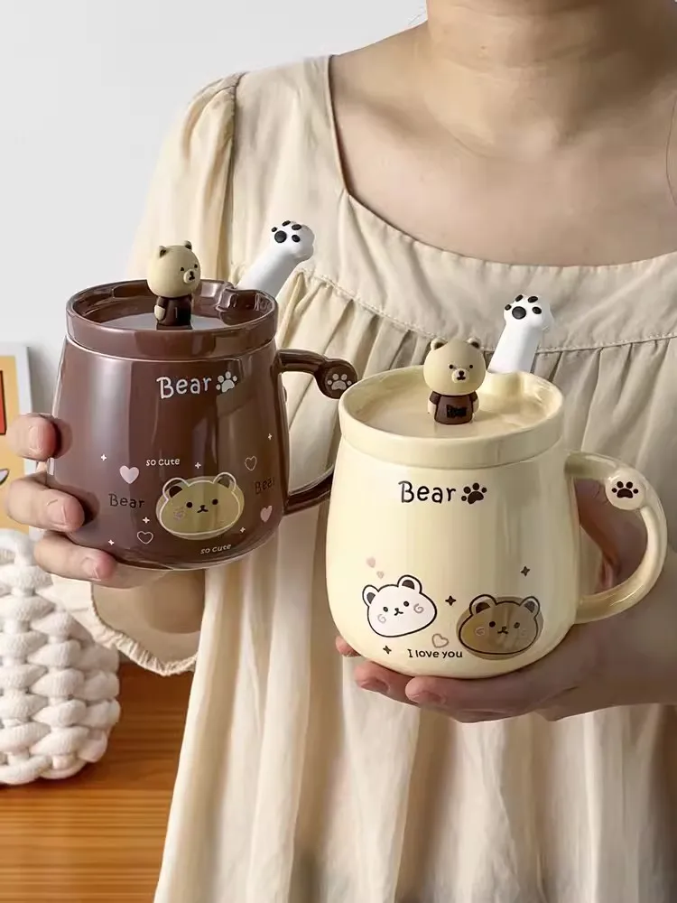 

Panda Bear Bubu Dudu Coffee Milk Cup Mocha Cat Panda Bear Couple Creative Present Cute Gift Drinking Tea Cup Mugs