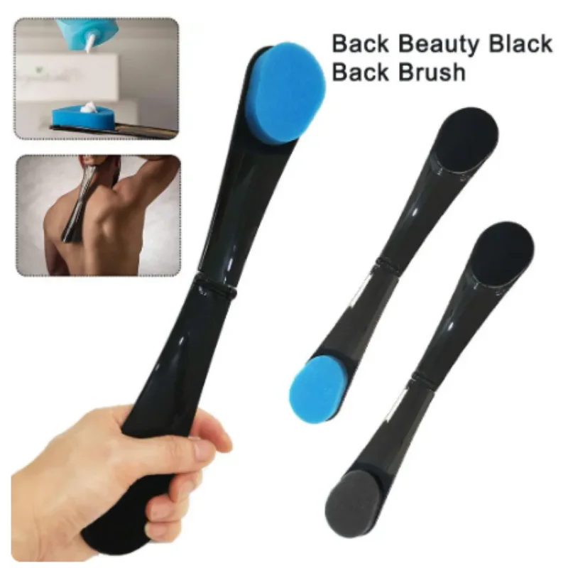 1pc Long Handle Bath Sponge Back Scrubber Bathing Tool Body Exfoliating Scrubber Skin Clean Bath Brush Lotion Applicator Tool silicone bath body brush shower massager exfoliating back scrubber for shower back scratcher body skin scrubber deep clean