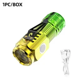 Three - eyed Monster LED Flashlight - Portable, Powerful, Magnetic Strobe Light (Yellow)