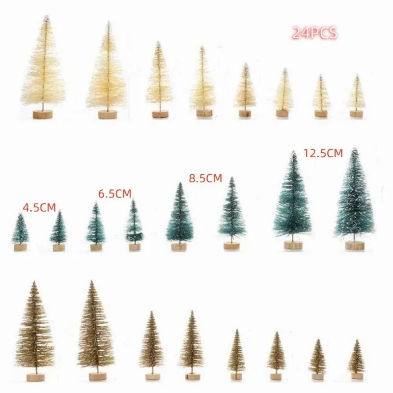 Description Picture 2 of itemMini Christmas Tree Set, Blue Green Tower Pine Xmas Decor with Gift Boxes, Desktop Ornaments for Holiday Home Party Decorations