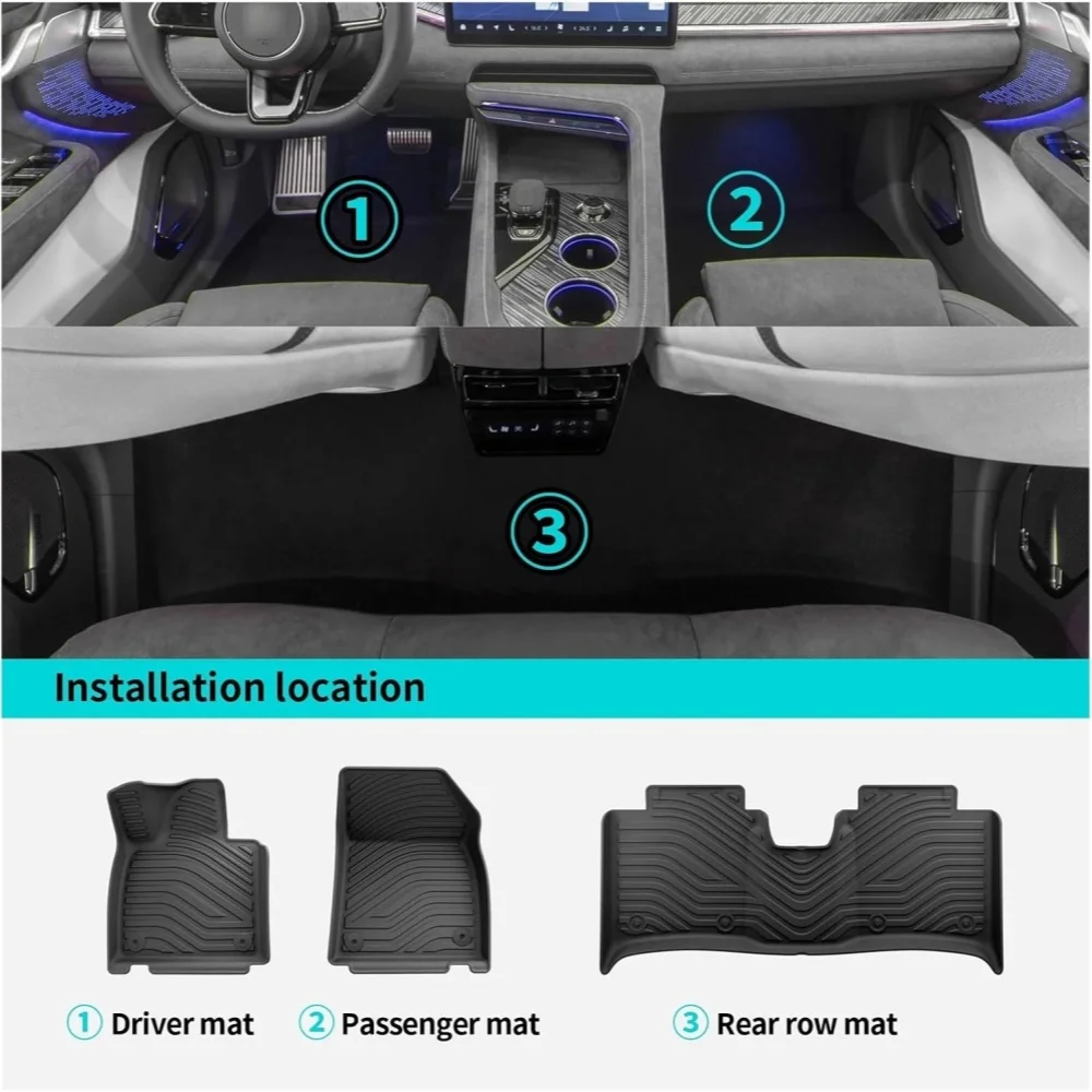 Floor Mats Trunk Pad Foot Mat Tray Car Accessories ZEEKR 001 floor mat car floor mats floor mats