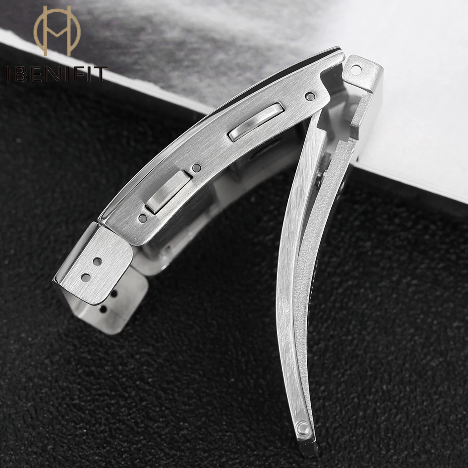 Premium Stainless Steel Watch Clasp Folding Buckle - Elegant Strap Accessory