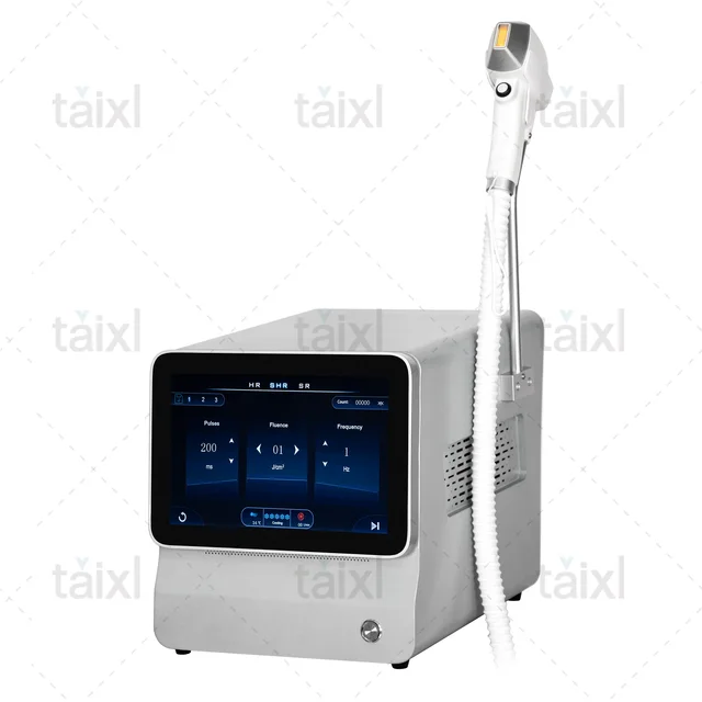 Dispositivo portatile 808 755 alessandrite Macchina per la depilazione del corpo con laser al titanio a diodi professionali permanenti a 3 onde 3