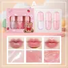 Cute Bear Lipstick Hydrating Lip Glow Oil Moisturizing Lip Gloss Set Makeup Tinted for Lip Care&Dry Lip,Ideal Gift For Festival 3