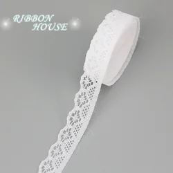 Lovely 1.5cm Lace Fabric Webbing for DIY Craft and Gift Decoration (WHITE)