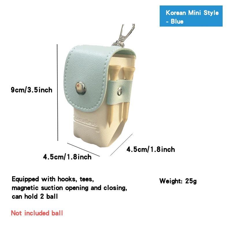 Golf Ball Pouch Bag Golf Small Waist Bag Golf Ball Bag Mini Skull Head Smiling Face Multiple Style Double Ball Outdoor Sports