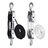 Rope Pulley Hoist 50 Ft 3/8 Rope Pulley Hoist With 5:1 Lifting Power 2200 Lbs Breaking Strength Heavy Duty Pulley System Rope 1