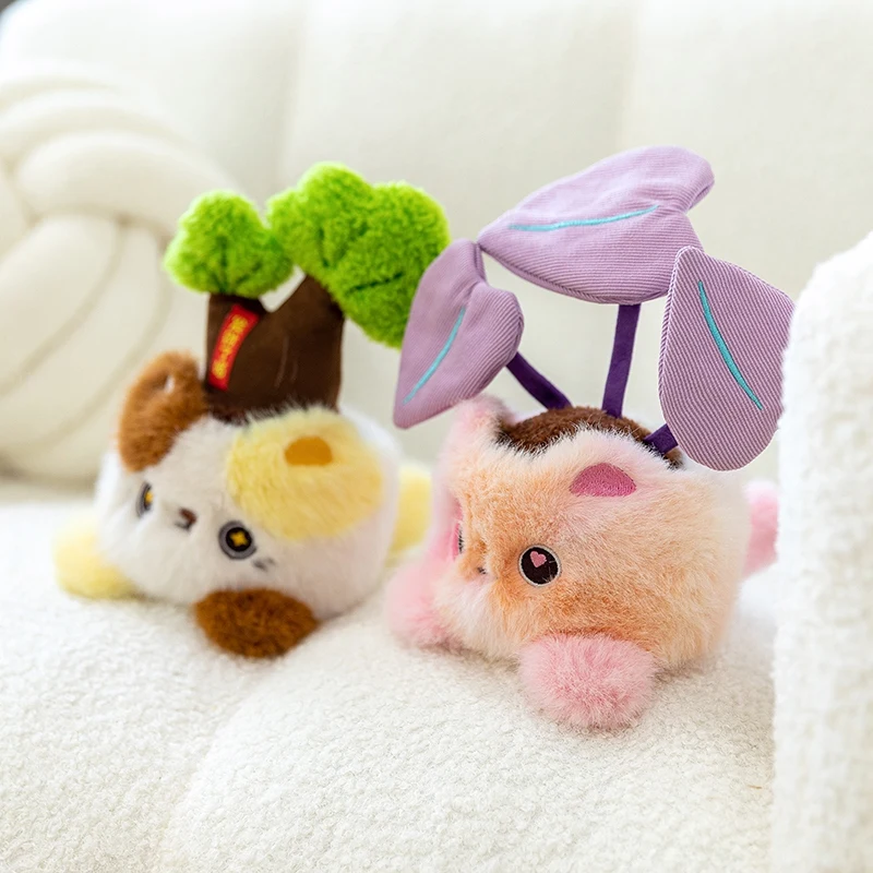 Hot Pot Plant Soft Plush Toys Home Decoration Love Cat Animals Dolls Cactus Money Tree  Rich Sunflower Girls Boys Present Decor