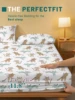 1 Cartoon Cute animal Cat Printed Matte Fitted Sheet, Bedroom Printed Bed Cover, Bedding (Excluding Pillowcases) 3