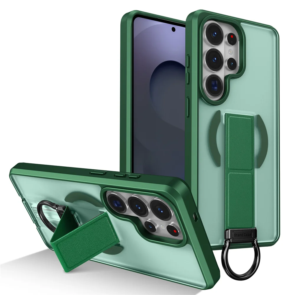 Magnet Folding Magnetic Stand Phone Case with Frosted Slim PC Translucent Cover