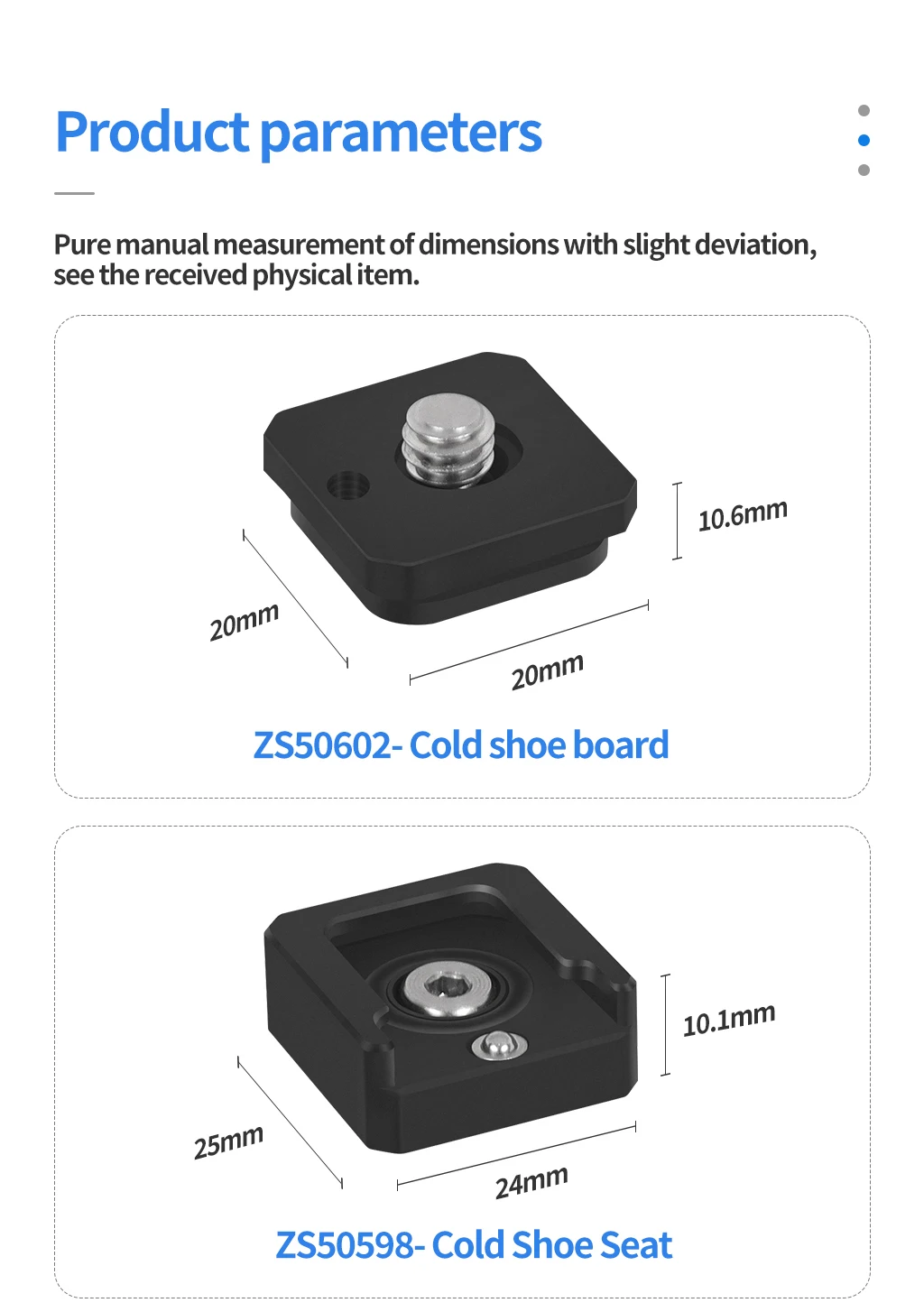 Quick Release Cold Shoe Mount 1/4 Screw for GoPro Hero 13 Insta360 Action Camera