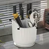 Multi-function rotary knife holder Chopsticks cylinder spoon integrated storage kitchen knife shelf storage rack 4