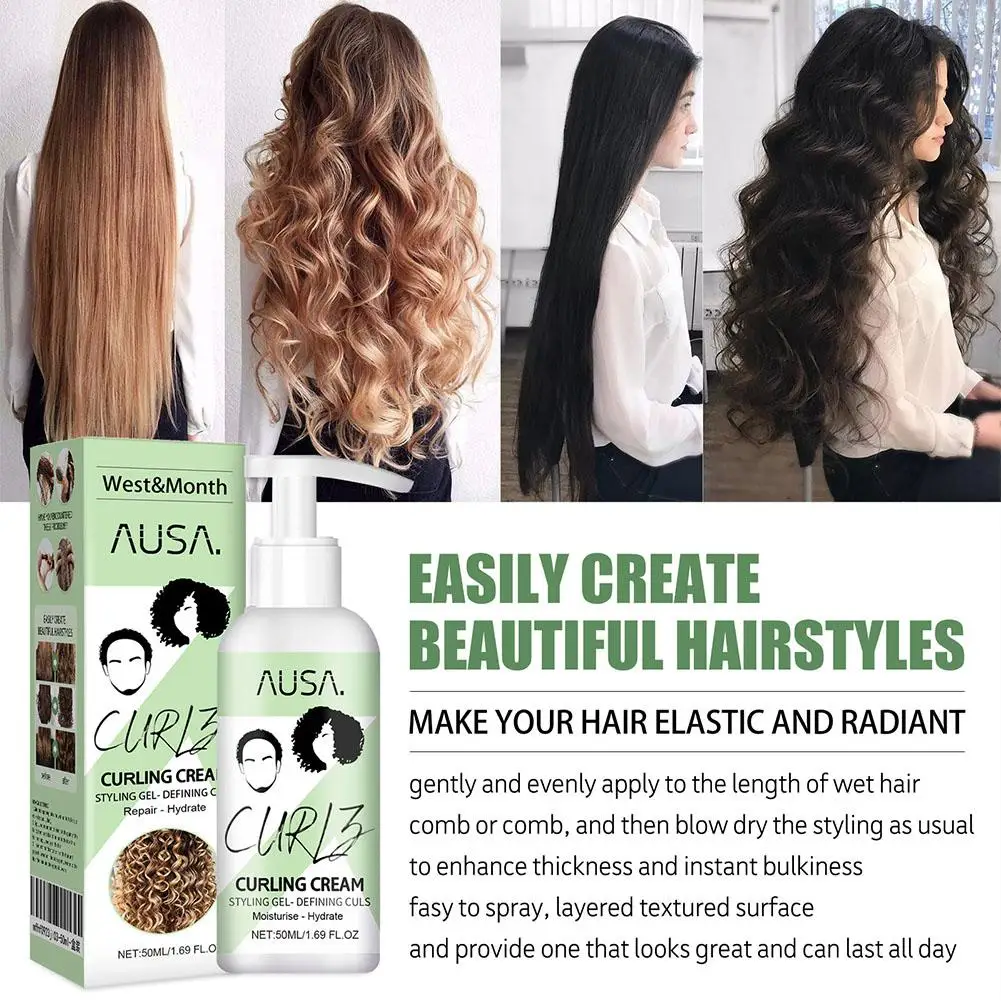 Elastic Volumizing Hair Cream Anti-Frizz Curls Volumizing Natural Styling Hair Treatment Elastin