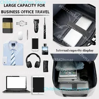 Sac à dos d'affaires étanche hommes USB sacs à dos d'école 15.6 pouces sac à dos pour ordinateur portable grande capacité sacs à dos pour hommes sac à dos sacs 5