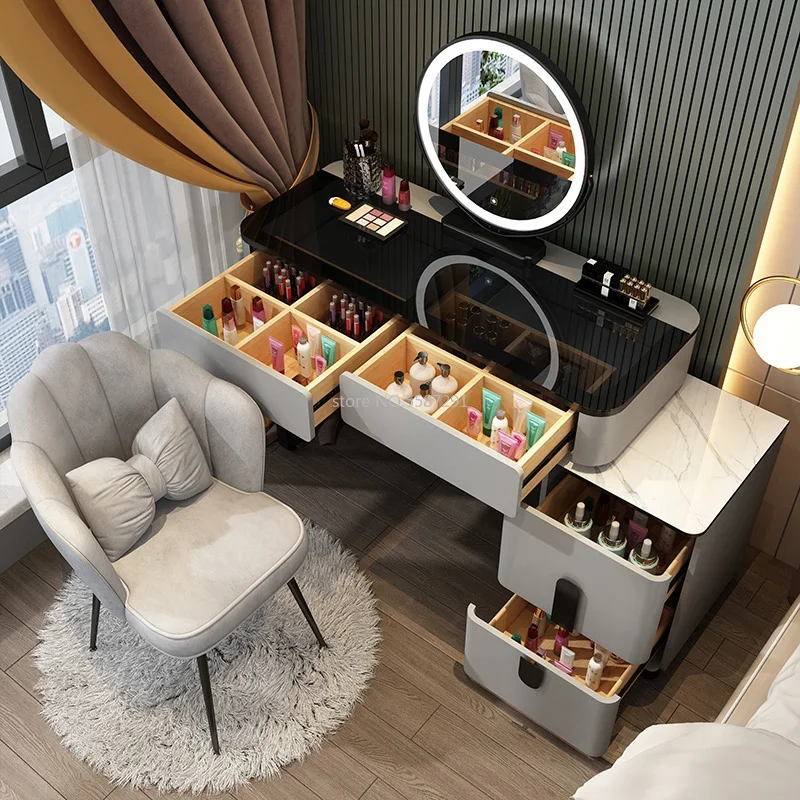 Mirrors Makeup Dressing Table with Drawer Lighting Led for Living Room Bedroom