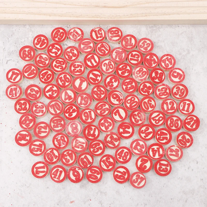 Deluxe Wooden Replacement Plates For Exciting Bingo Lotto Numbers Game 90pcs bingo game set
