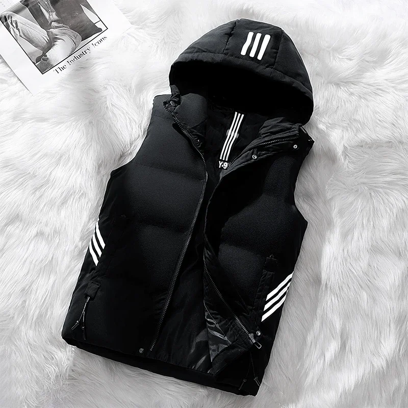 Winter Fashionable Casual Hooded Down Vest Versatile Comfortable Breathable Casual and Warm Down Vest