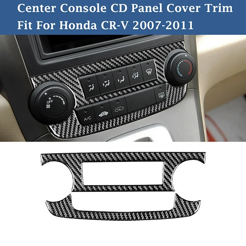 

Центральная панель автомобиля, крышка CD панели, отделка, углеродное волокно, ищите для Honda CRV CR-V 2007 2008 2009 2010 2011, аксессуары для автомобильного интерьера