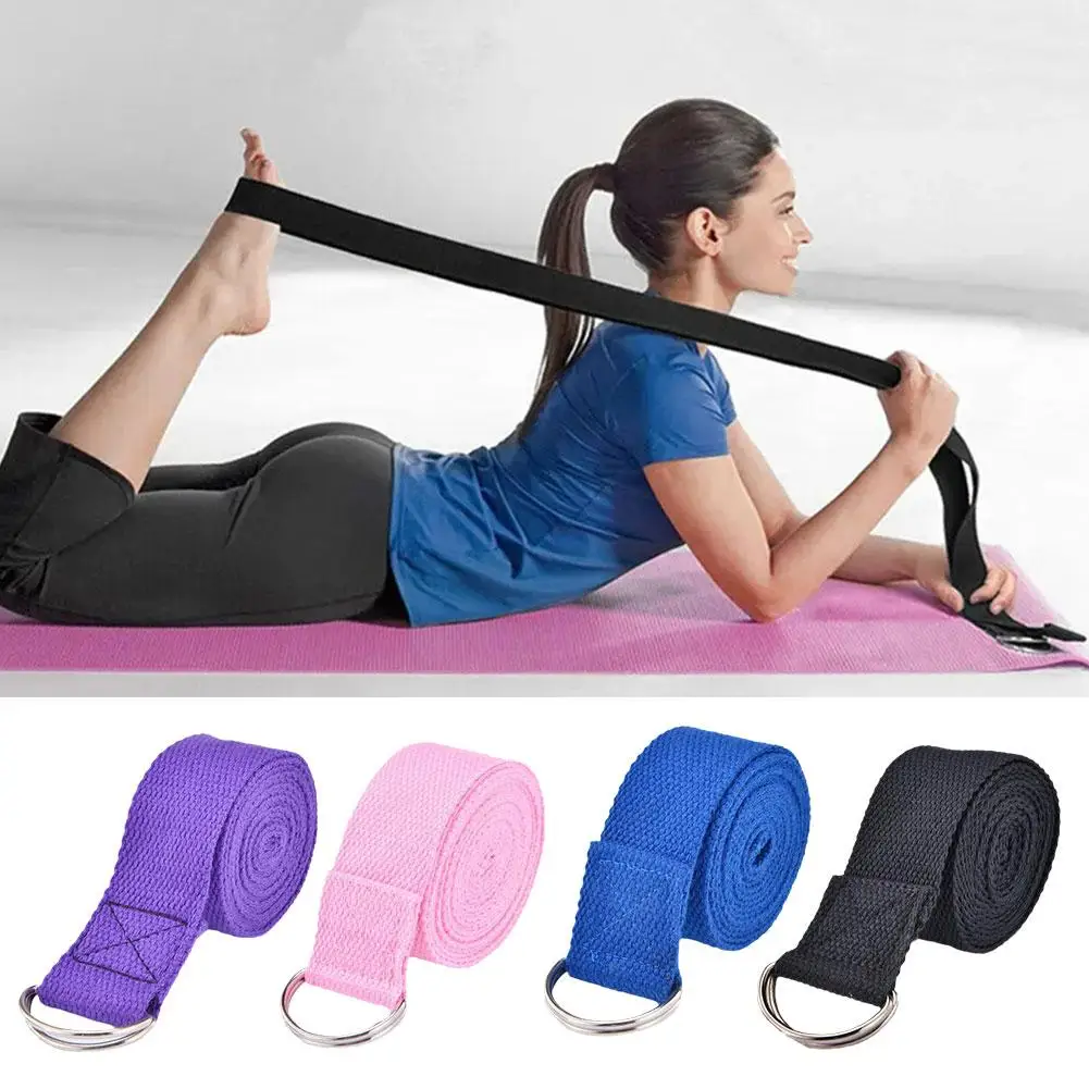 

Yoga Strap Durable Cotton Exercise Straps Adjustable D Buckle Gives Flexibility For Yoga Stretching Pilates 1.8Mx3.8CM N0R3