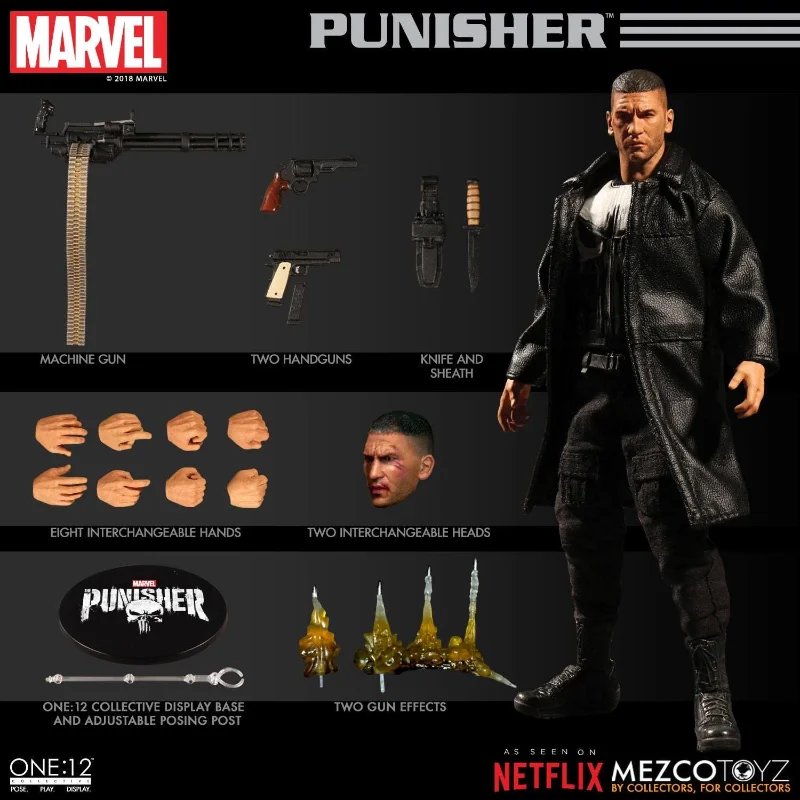 

Mezco One 12 Frank Castle Punisher TV Series Version Anime Figure Model Collecile Action Toys
