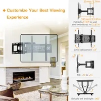BEISHI TV Wall Mount Bracket for 40-80 Inch LED, LCD, OLED Flat Curved TVs TV Mount with Dual Swivel Arm Extend Tilting Rotation - Image 6