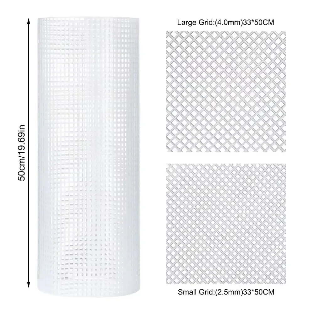 Black White Plastic Mesh Grid Canvas Bag Sheets 33x50CM