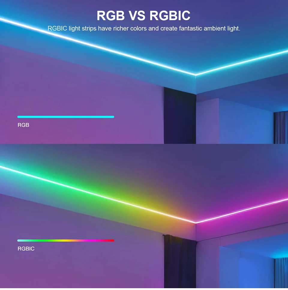 Description Picture 5 of itemHigh-Quality Smart Bluetooth WS2812B LED Strip 5MM Neon COB Lights With Dimmable Dimmer Switch LED Controller RGBIC RGB LED Tape