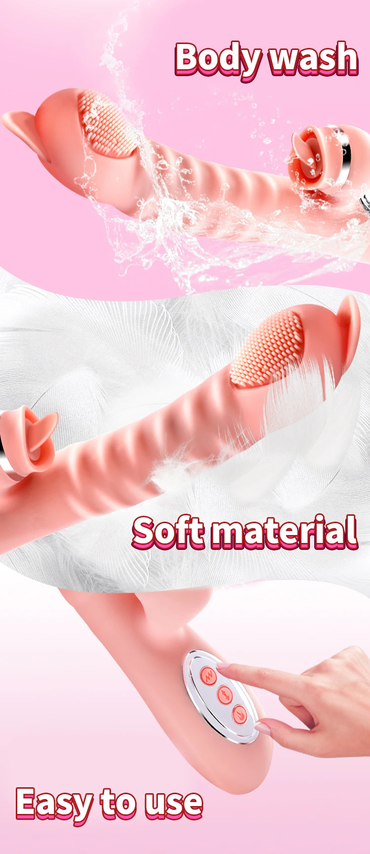 Dildo Neuer leistungsstarker Vibrator für Frauen G-Punkt-Kaninchenvibrator Zunge lecken Klitoris Stimulato_voghion.com