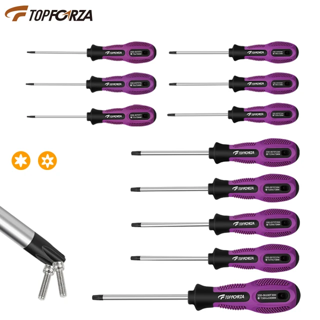 Juego de destornilladores Torx T5, T6, T7, T8, T10, destornilladores tipo  estrella, herramienta de reparación de