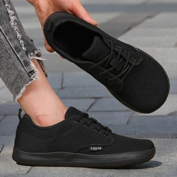 2025 Summer Men's Running Shoes Barefoot Fitness Mesh Sports Shoes Women Flat Bottom Wide Foot Shoes Slow Running Brand Sneakers 1
