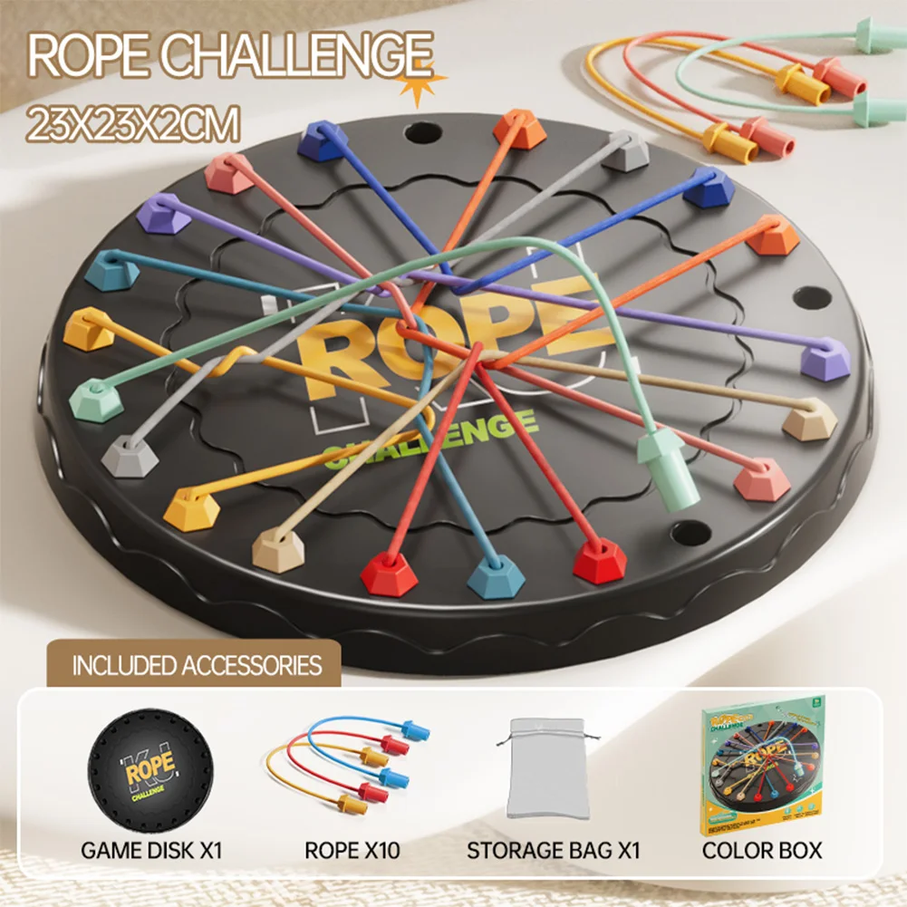Kid Rope Knots Puzzle Social Board Game for Logic Thinking Challenge