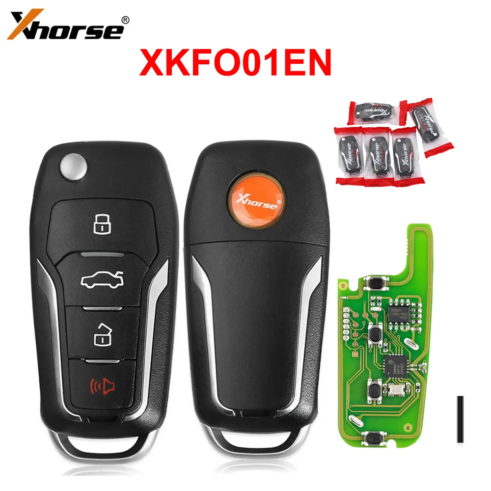 Универсальный провод Xhorse XKFO01EN, пульт дистанционного управления VVDI, Автомобильный ключ, английская версия для Ford VVDI2 / VVDI Mini / Key Tool Max, 5 шт./комплект