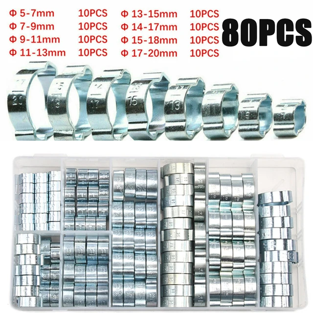 10pcs Double Pinces pour Tuyaux Colliers de Serrage de Tuyau